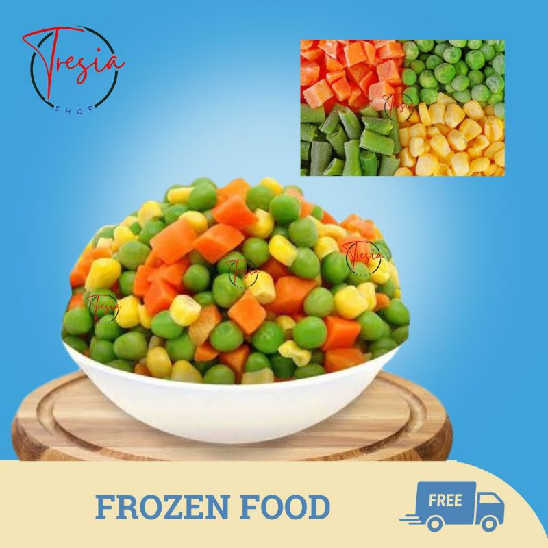 

Mix Vegetable & Green Peas Frozen Kacang Polong Beku - Tresia Shop