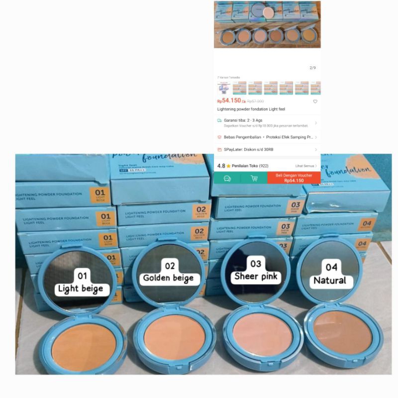 bedak wardah twc foundation