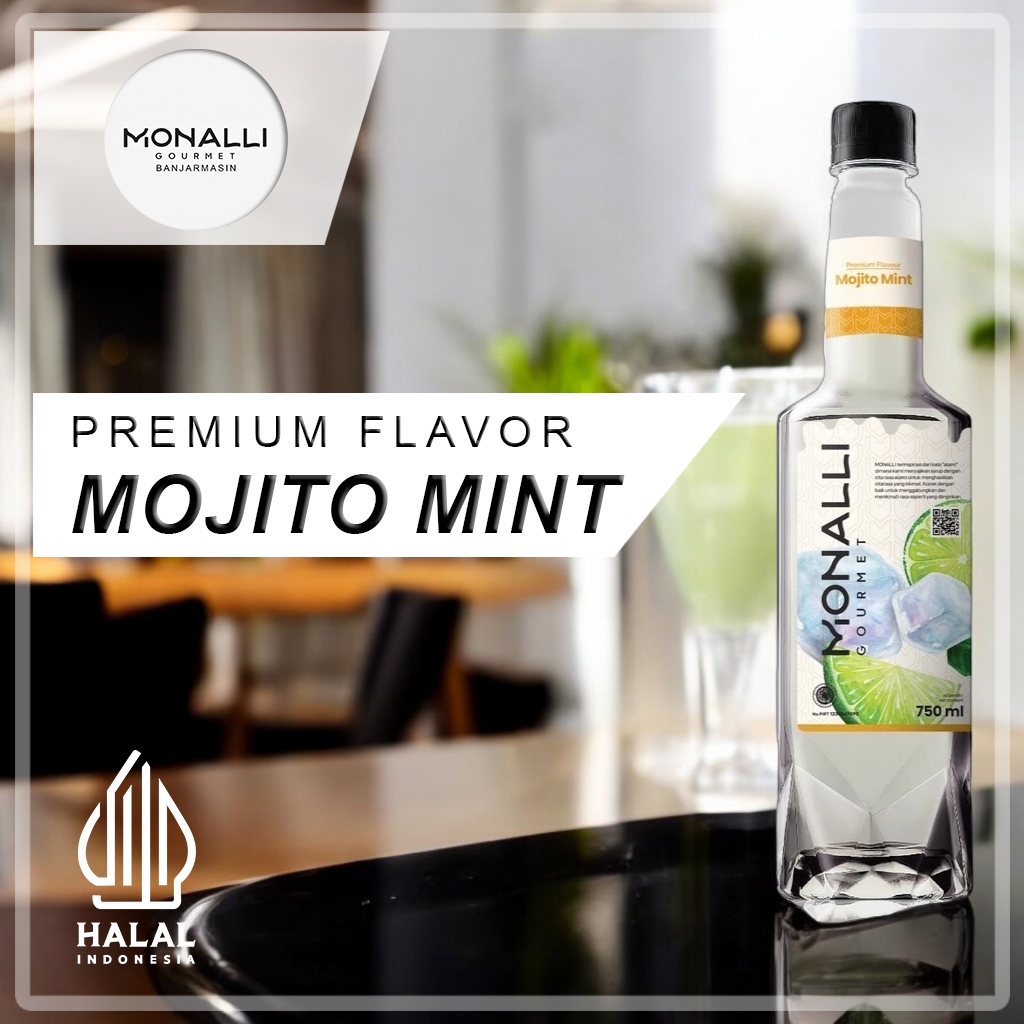 

Sirup Rasa Mojito Premium untuk Resto / Cafe - Monalli Premium Syrup Mojito Mint 750 mL