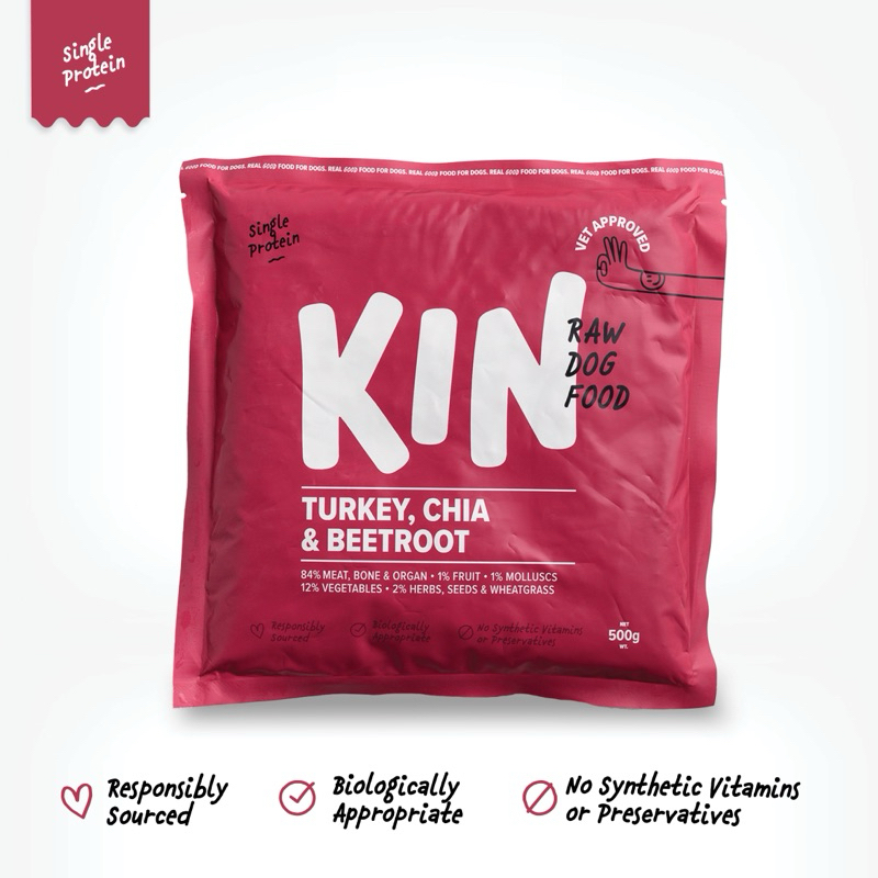 

Turkey, Chia & Beetroot 500g