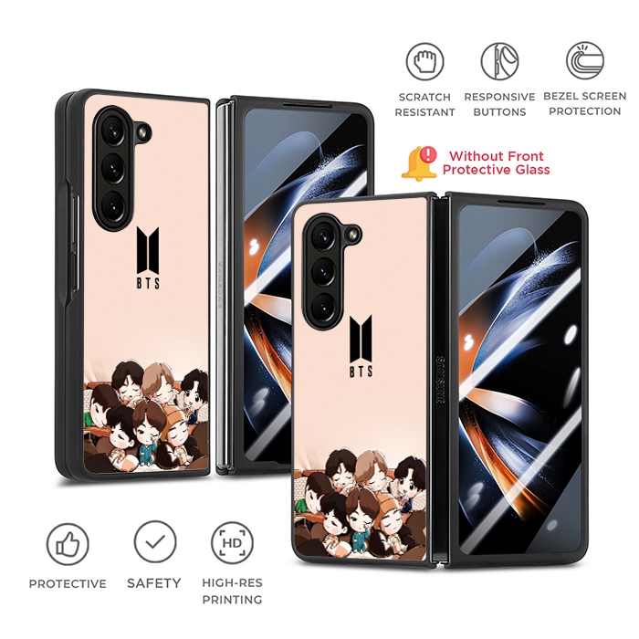 Casing Hardcase Custom Softcase Samsung Galaxy Z Flip 3 4 5 6 5G Z Fold 3 4 5 6 5G BTS AB2777 Case C