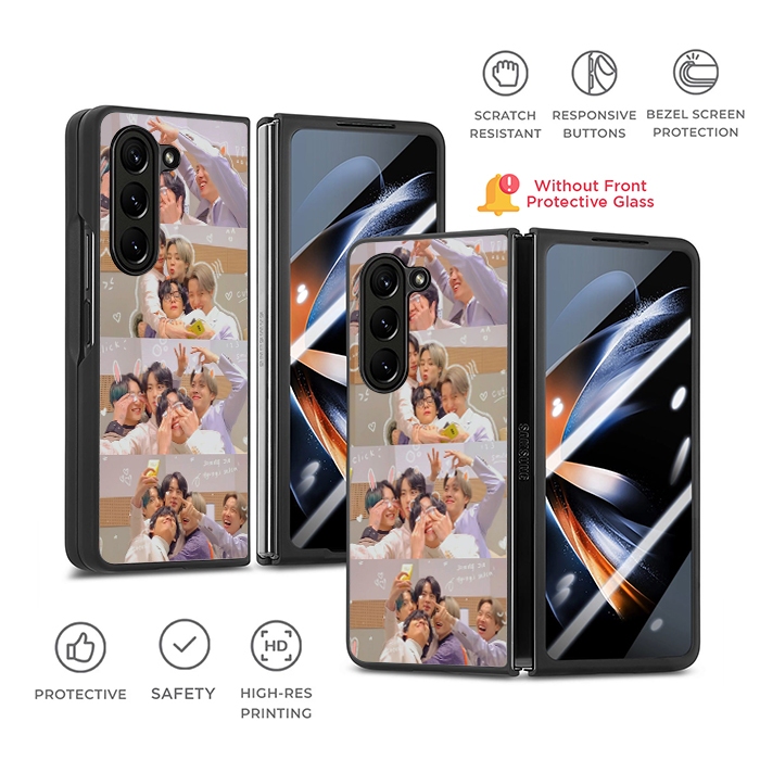 Casing Hardcase Custom Softcase Samsung Galaxy Z Flip 3 4 5 5G Z Fold 3 4 5 5G Bangtan Boys BTS Cute