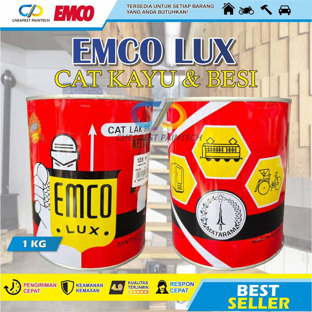 EMCO LUX  CAT KAYU DAN BESI 1 KG PUTIH