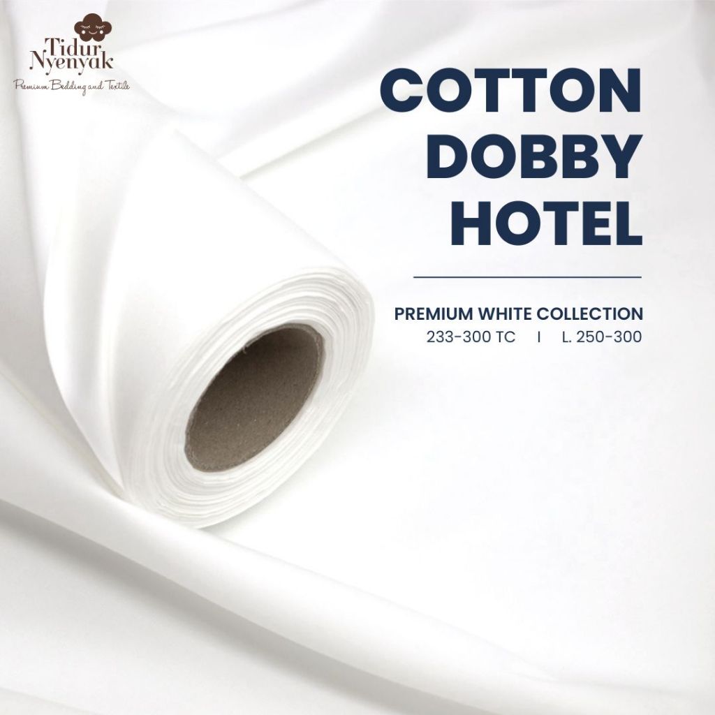 KAIN DOBBY PER 50 CM TC300 POLOS SALUR 3CM 1CM PREMIUM HOTEL BED SHEET KOTAK 3CM TC300 SQUARE 9CM