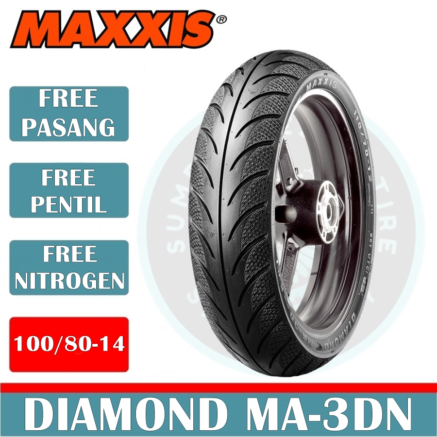 Ban Motor MAXXIS DIAMOND MA3DN 100/80-14 Tubeless Ban Motor Matic R14