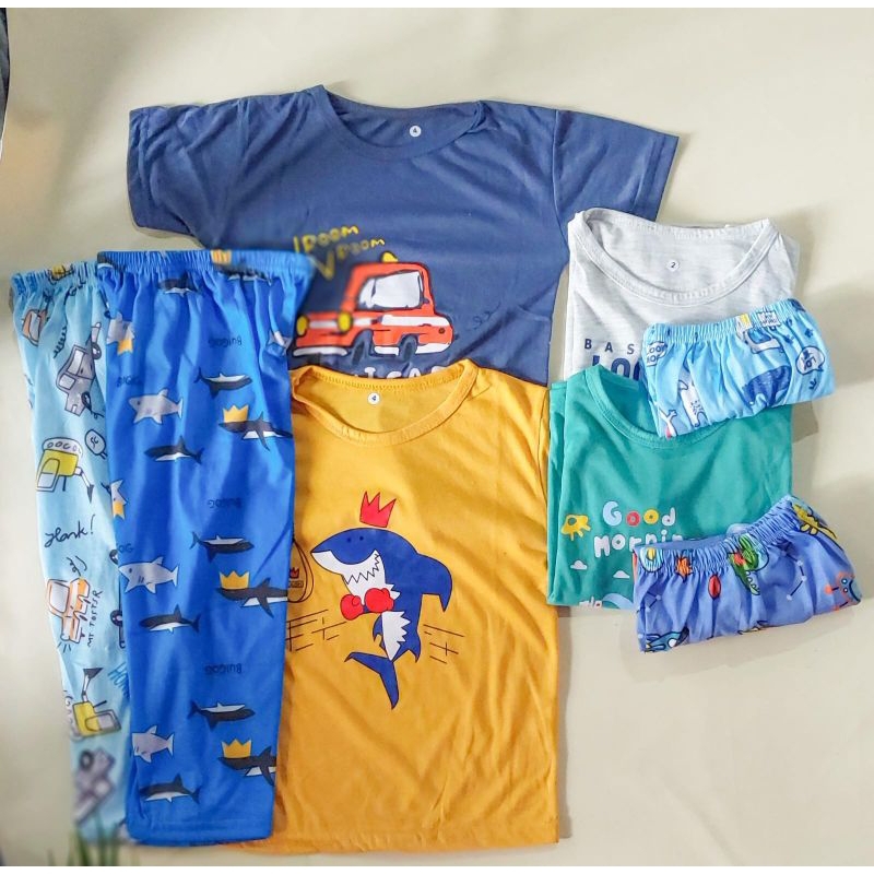 SETELAN HARIAN BAJU TIDUR ANAK CELANA PANJANG DAN PENDEK