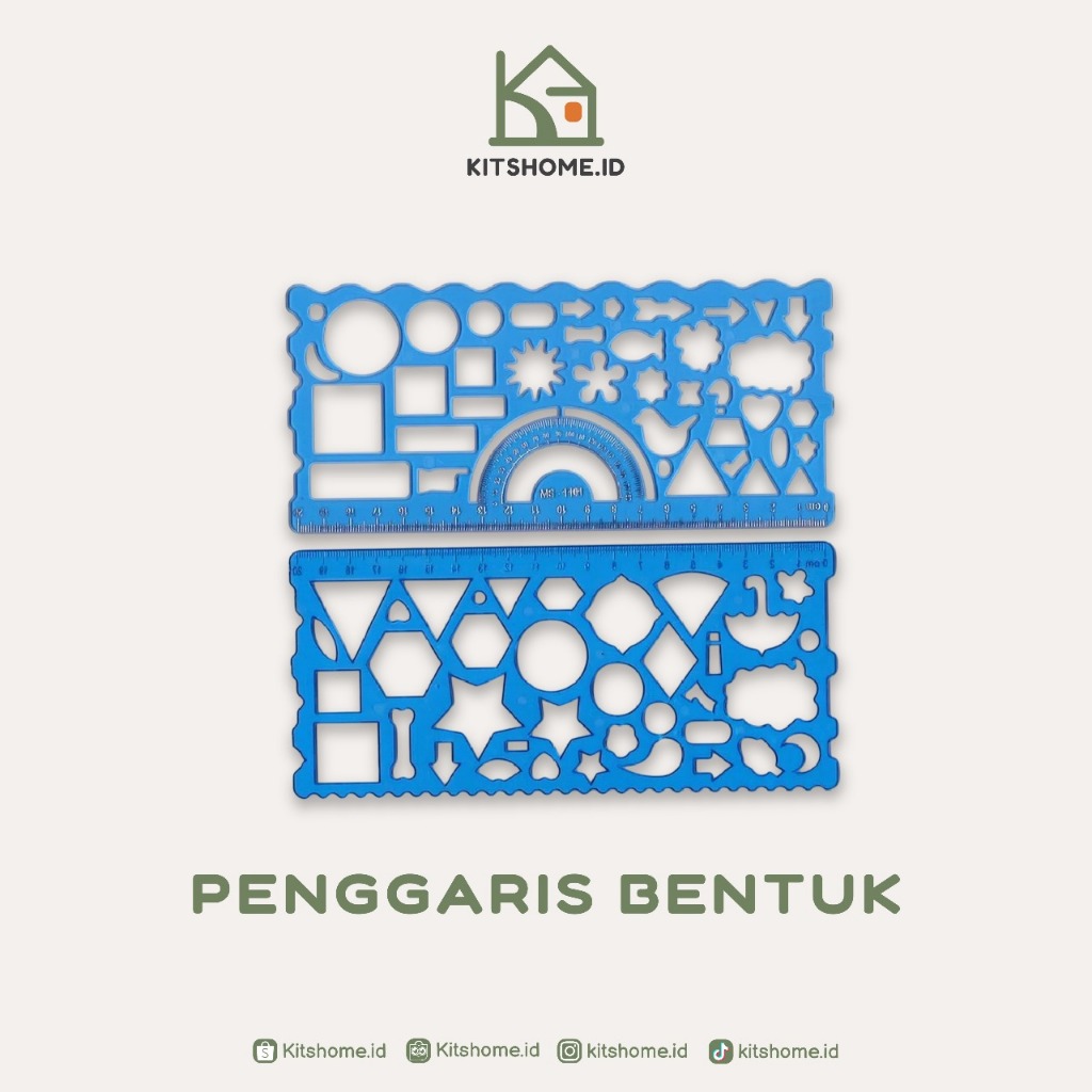 

Penggaris Bentuk / Penggaris SIRU isi 2 pcs Panjang 20 cm