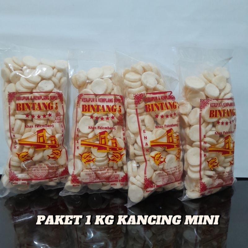 

KERUPUK PALEMBANG PAKET 4 KEMPLANG KANCING MINI SUPER