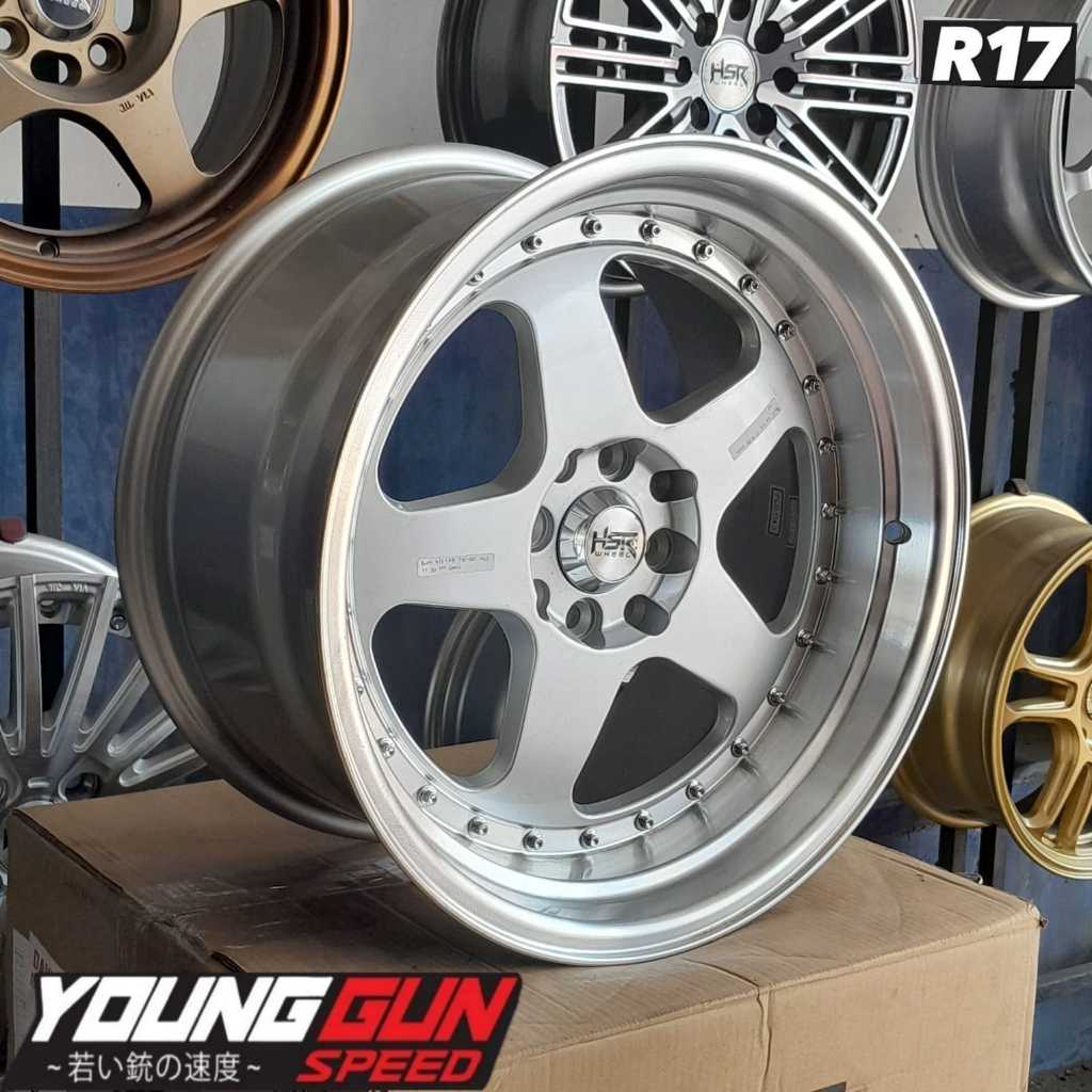 velg celong ring 17 hsr burn for corolla ity vios civic camry pelek hsr r17 burn silver mf