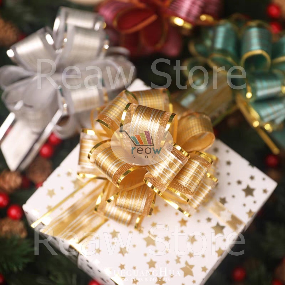 

Pita Tarik / Pita Serut Ribbon Kain Jaring Kado Natal Dekorasi Hampers Parcel Christmas