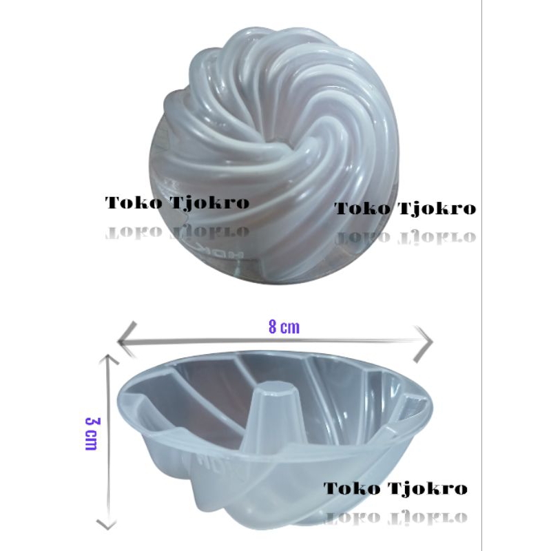 Cetakan kue Twister mini plastik  8cm /Cetakan Pudding Agar Jelly Bolu Putu Ayu