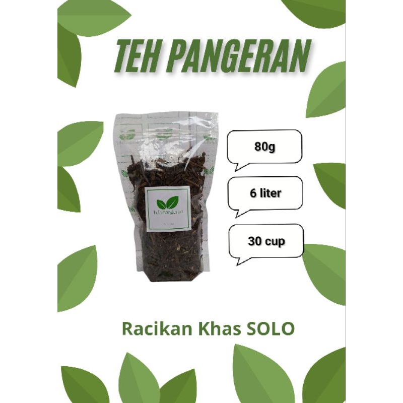 

Teh Pangeran Racikan Asli SOLO Wangi Sepet Legi Kentel 80 gram