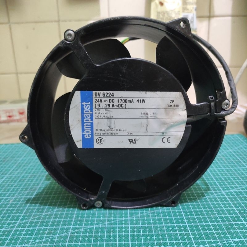 EBMPAPST DV 6224 FAN DC BODY METAL BALL BEARING HIGH SPEED 24V 1700mA 41W