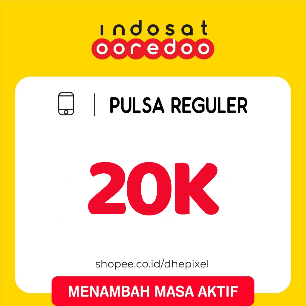 Pulsa Indosat Ooredoo IM3 Elektrik Reguler Murah 20 RB MURAH Menambah Masa Aktif Proses Cepat 5 Meni