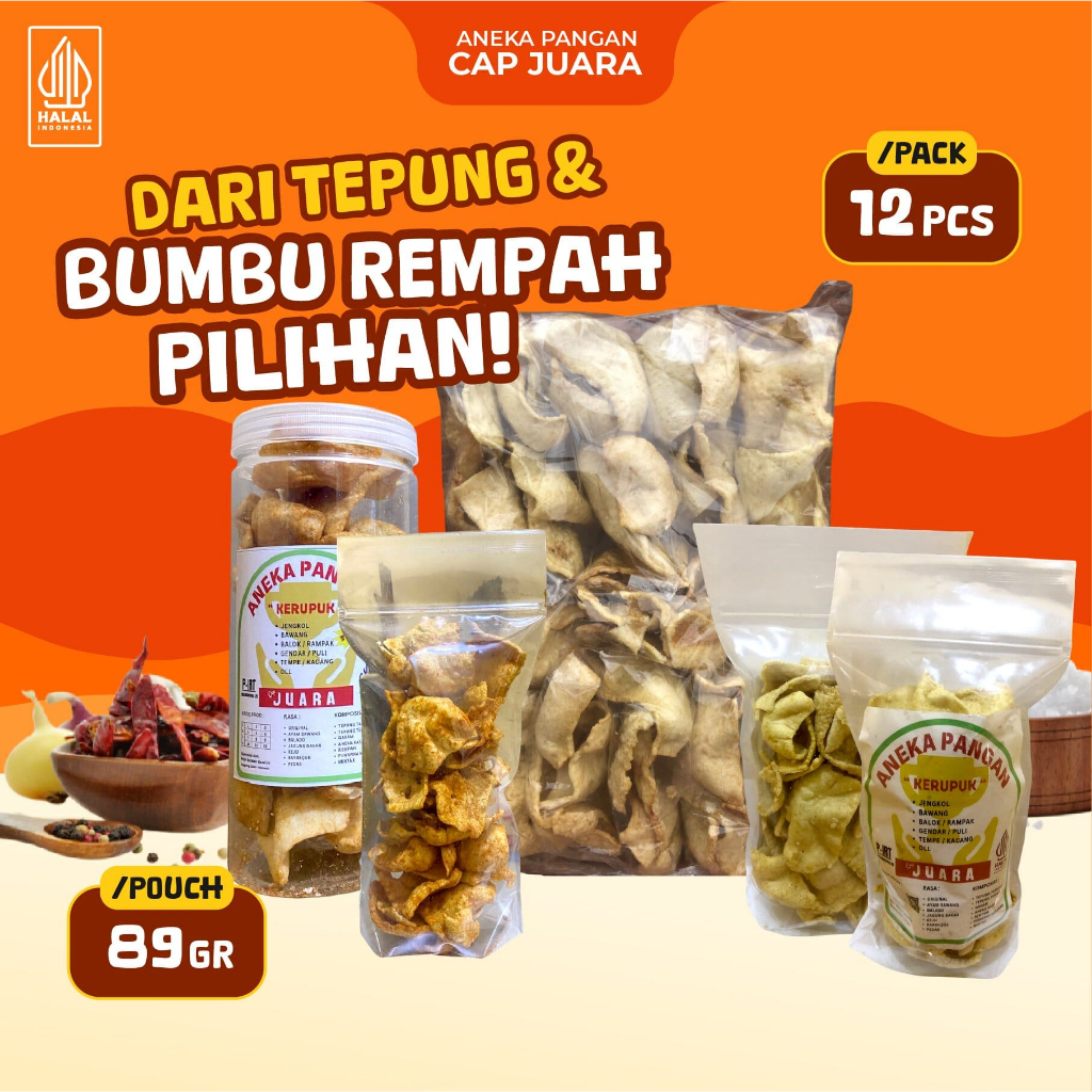 

Kerupuk Gendar Puli Cemilan Gurih Renyah Varian Ori Balado Snack Tradisional