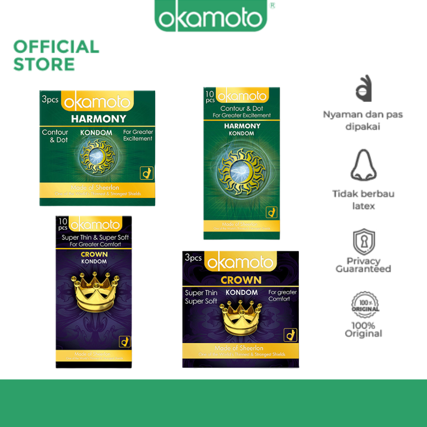 Kondom Jepang Premium Okamoto OK Series Crown / Harmony