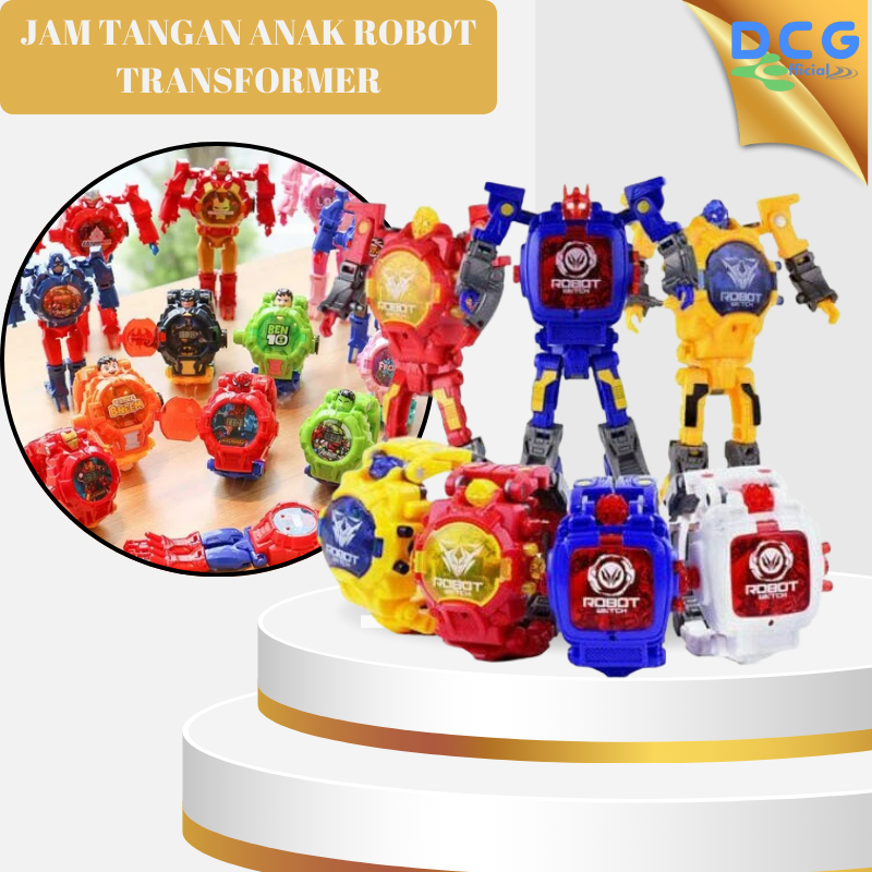 Promo Sale Jam Tangan Anak Robot Transformer Jam Tangan Robot Anak Mainan Jam Tangan Robot