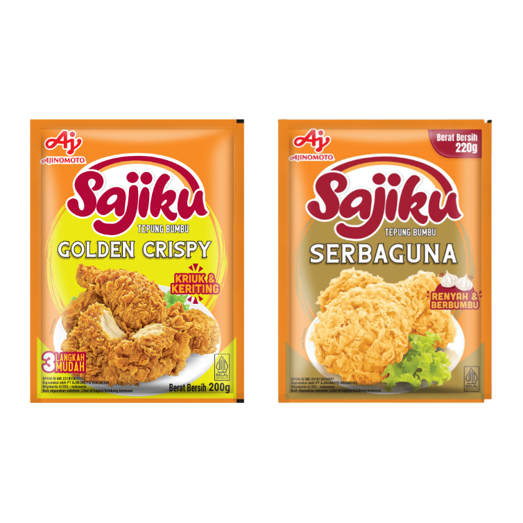 

Sajiku Tepung Bumbu Instant Serbaguna 220gr / Golden Crispy 200gr
