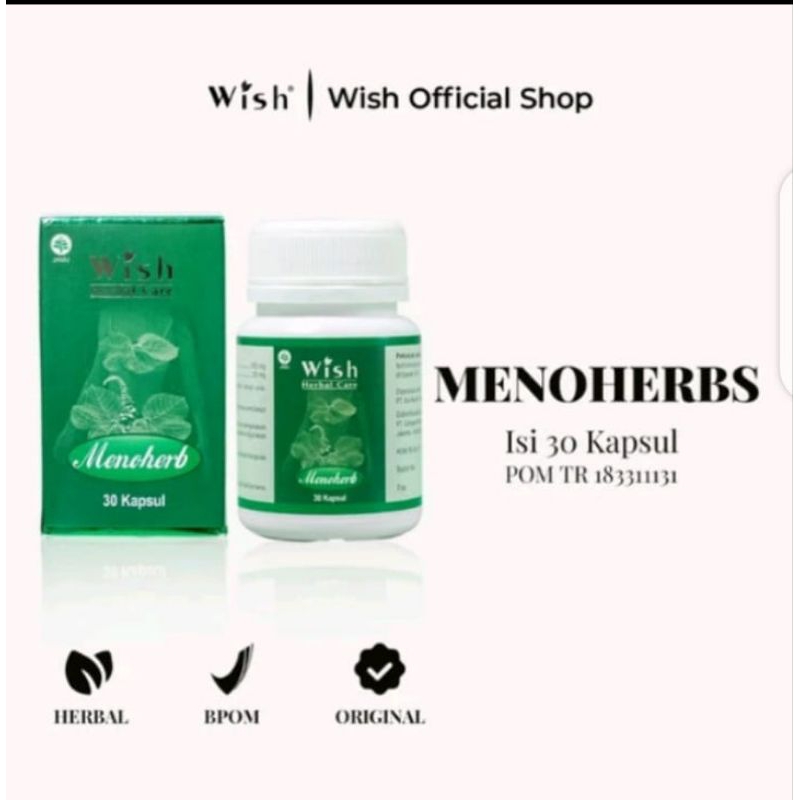 Menoherb Asli Original Suplemen Kesehatan Wanita Mengatasi Gejala Pre Menopause Dr.Boyke Wish Menohe