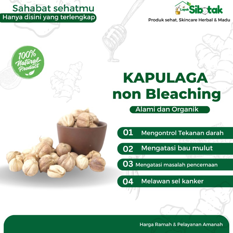 

Kapulaga Organik tanpa pencucian kimia 20gr no Bleaching