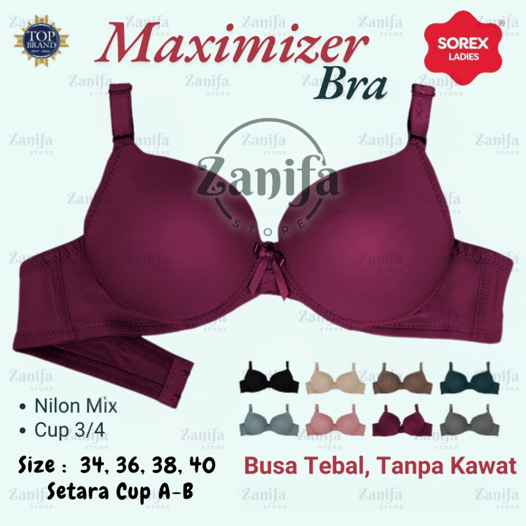 Bra BH Sorex Busa Tebal Push Up Maximizer Tanpa Kawat