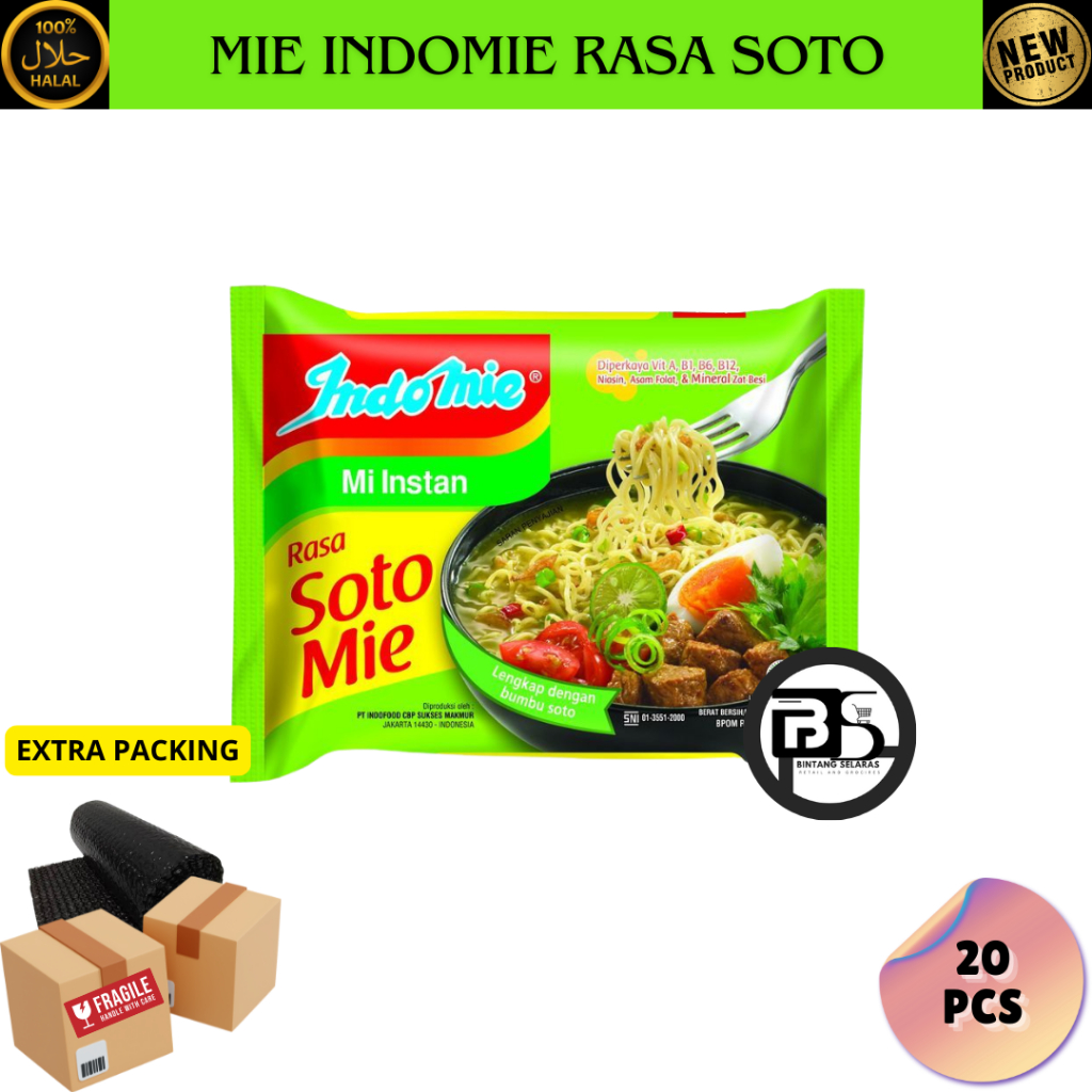 

MIE INDOMIE RASA SOTO 5-20 PCS