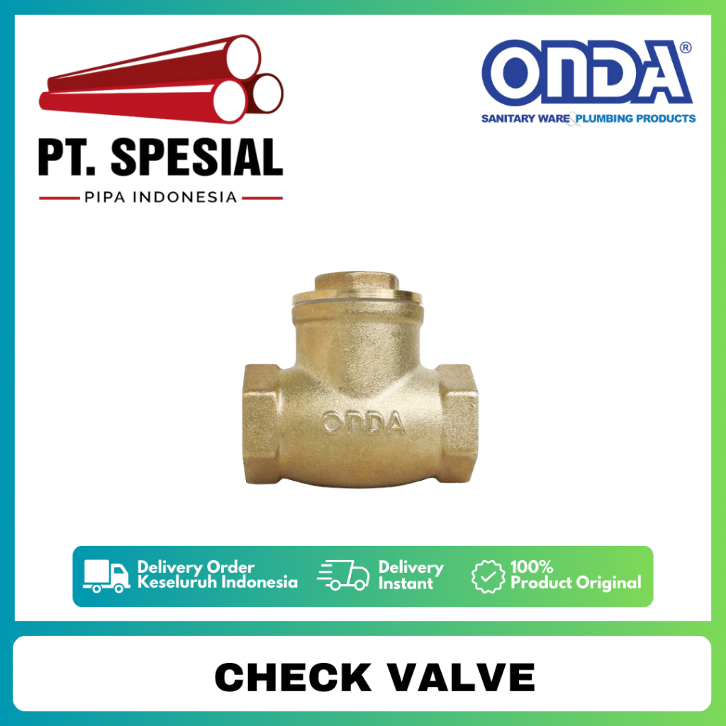 Check Valve STD Onda / Tabok Klep Kuningan Onda / Check Valve Katup Onda - 06