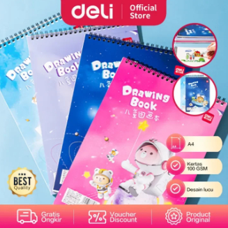 

Deli School Drawing Book / Buku Gambar Jilid Spiral Kertas Tebal 100 GSM 30 Lembar 73387