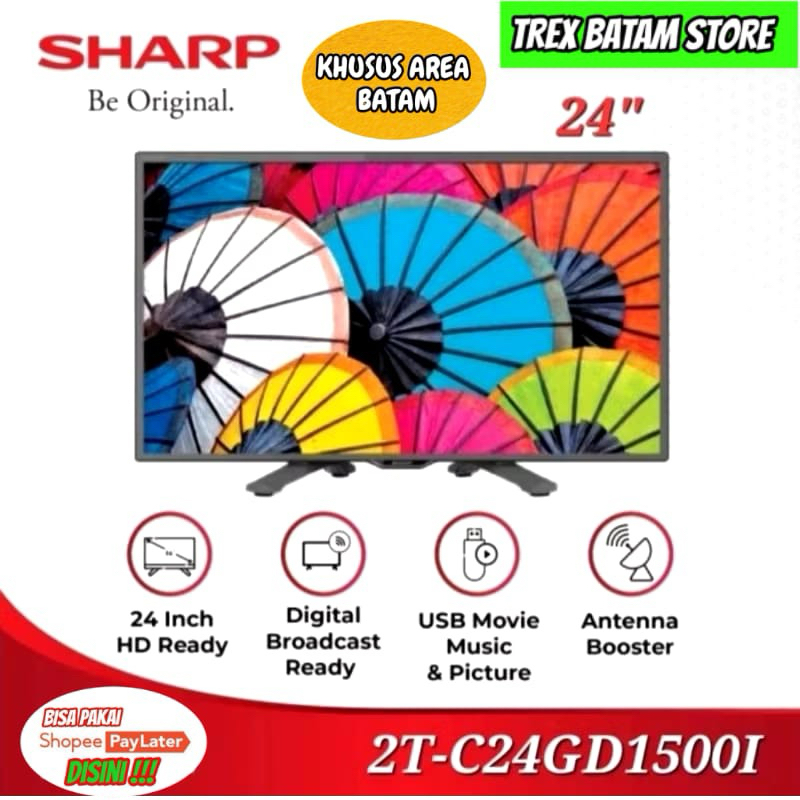 TV SHARP LED DIGITAL 24" INCH GD1500I GARANSI [ BATAM ]