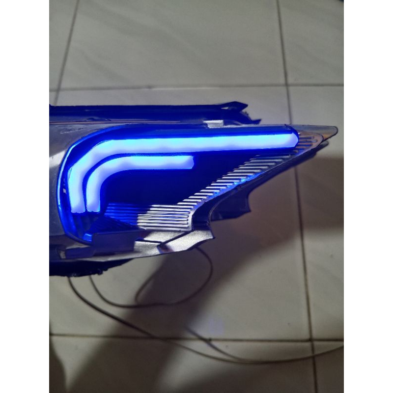 Variasi lampu belakang beat Gen2 warna biru