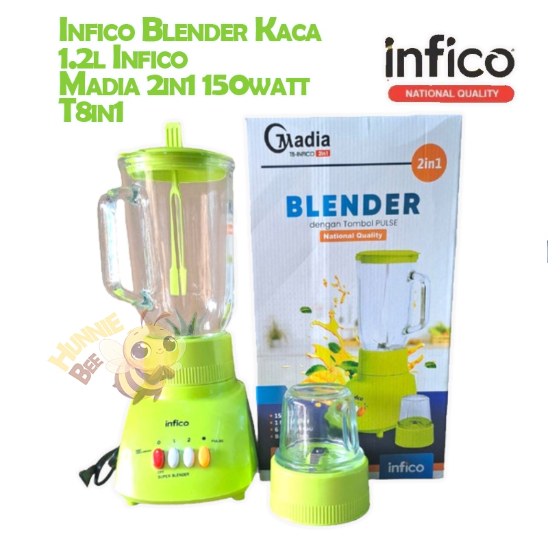 Infico Blender Kaca 1.2l Infico Madia 2in1 150watt T8in1