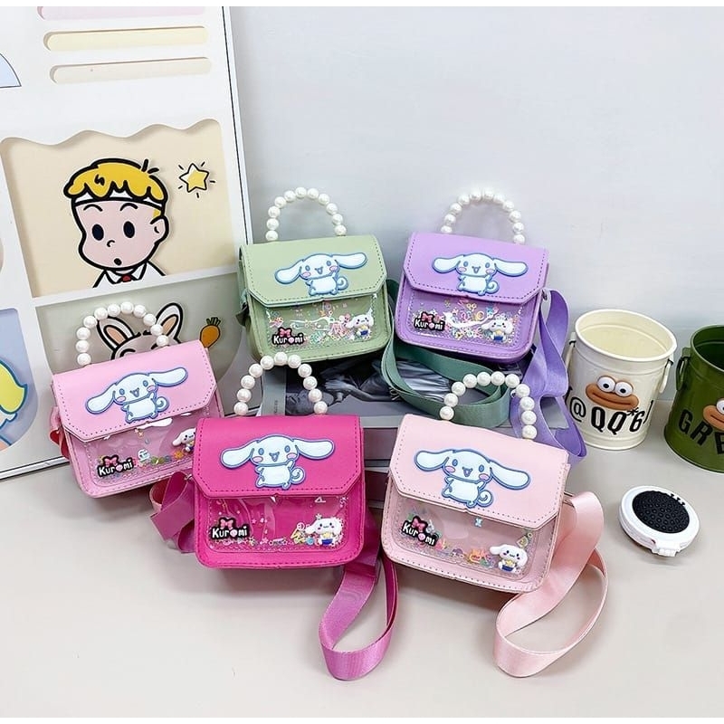Tas Selempang Anak Perempuan Mutiara Tali Melody Lucu
