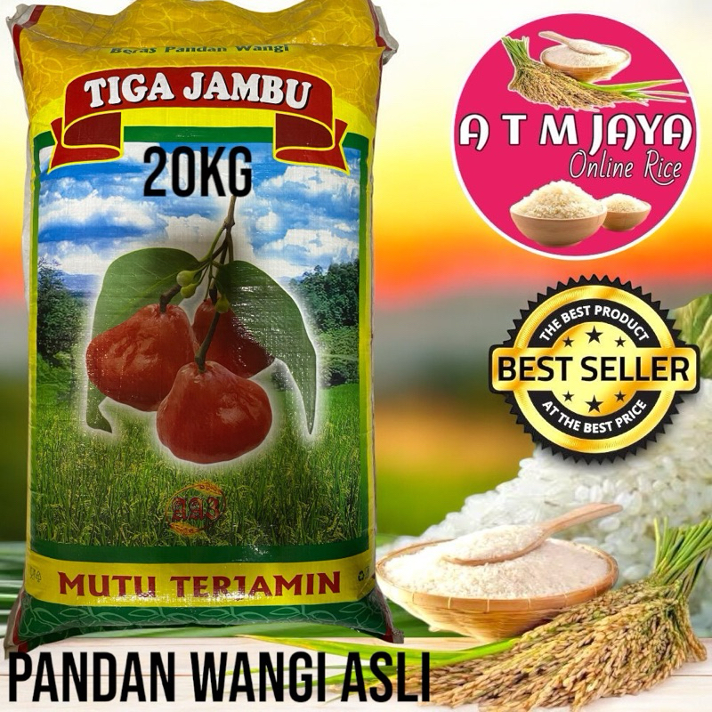 

Beras pandan wangi cap Tiga jambu pulen 5kg 10kg 20kg termurah