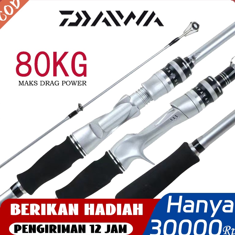 Best Seller DAIWA Joran Karbon Berongga  Ukuran 16527 cm Portabel 2 Bagian Untuk Casting dan Ikan Ma