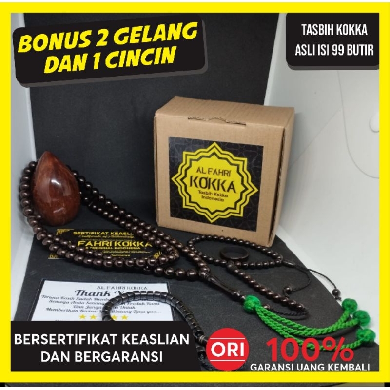 TASBIH KOKKA TURKI 8MM SPESIAL RUMBAI  HITAM KOKKA ASLI 100 % BERSETIFIKAT
