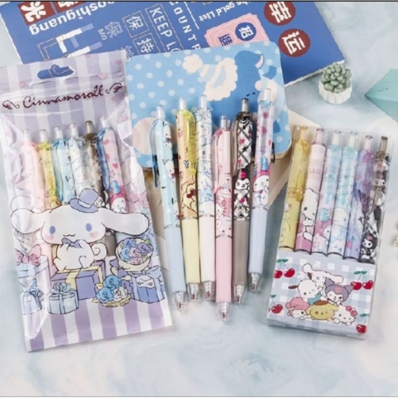 

Pulpen Gel Mekanik 0,5 MM Motif Sanrio 1 Set Isi 6pcs / Pulpen Mekanik Motif Karakter Kuromi Cinnamorol Melody