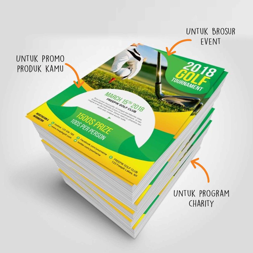

Brosur A4 Art Paper Print Brosur | Cetak Brosur 1 sisi / 2 sisi AP 150 minimal 60 lembar