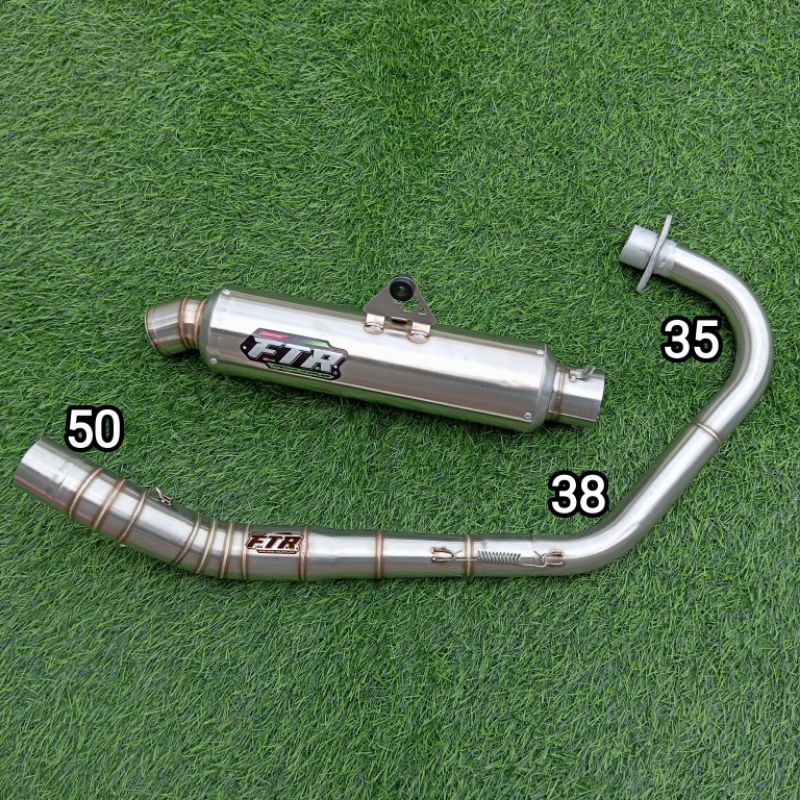 Knalpot Bulat Jenong cb mp gl tiger ORI FTR Leher Bending 35/38