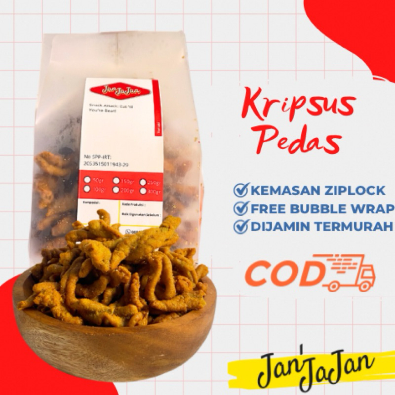 

Kripik Usus Pedas Janjajan