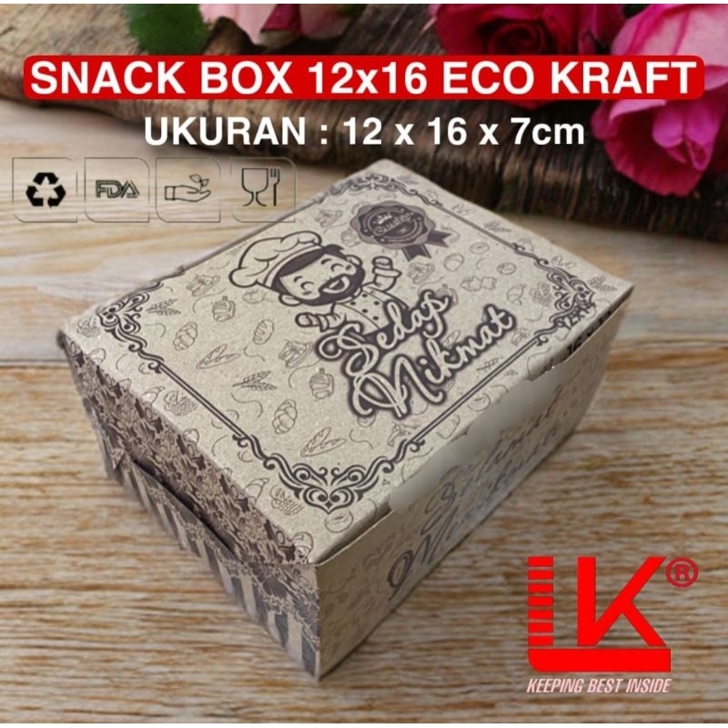 

KOTAK KUE / SNACK BOX 12X16CM ECO KRAFT