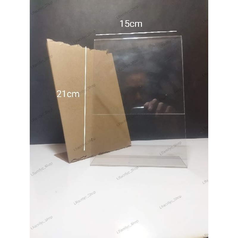 

AKRILIK TEMPAT BROSUR/TENT HOLDER UKURAN A5 POTRAIT L