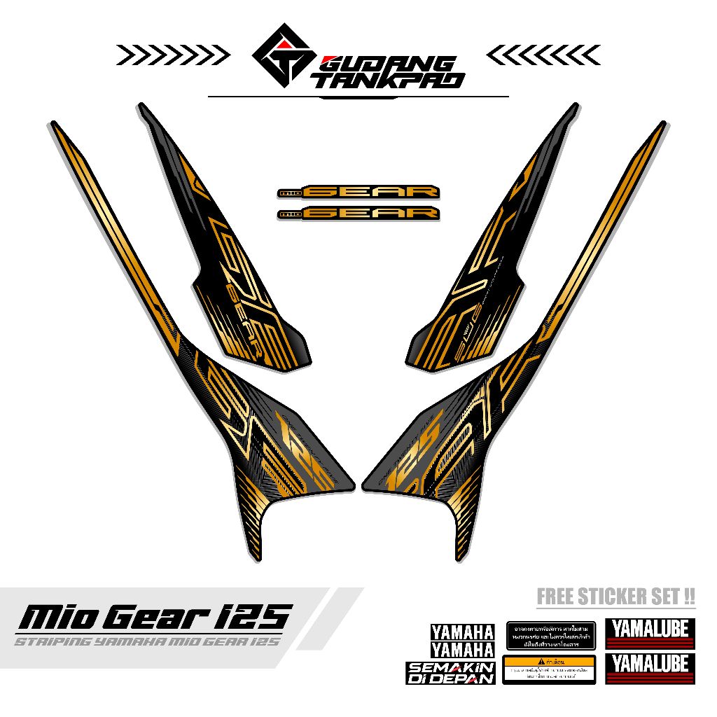 STIKER STRIPING VARIASI MIO GEAR / MTF 14 / STICKER STIKER STRIPING MIO GEAR / STIKER POLET MIO GEAR