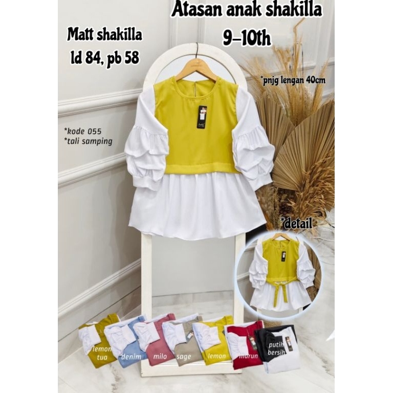 KODE S35C Atasan blouse anak 78 911112th kode 1555