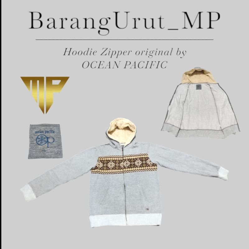 Hoodie Zipper motif Navajo brand OCEAN PACIFIC Original Second