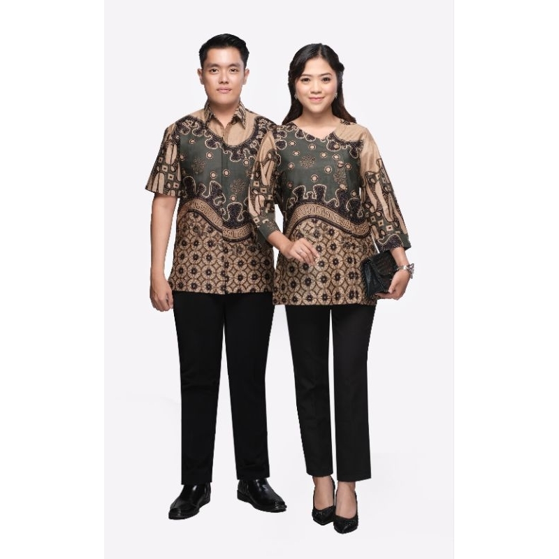 Batik Cauple /Sarimbit  Atasan Luna Hijau
