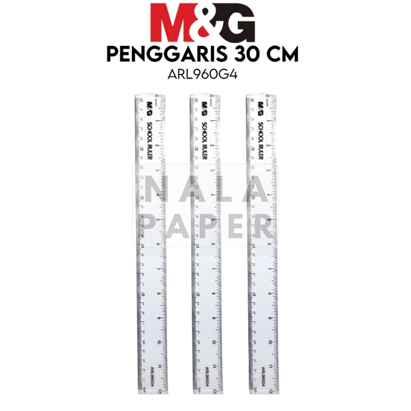 

ARL960G4 M&G Penggaris Ruler Mika Garisan 30 Cm