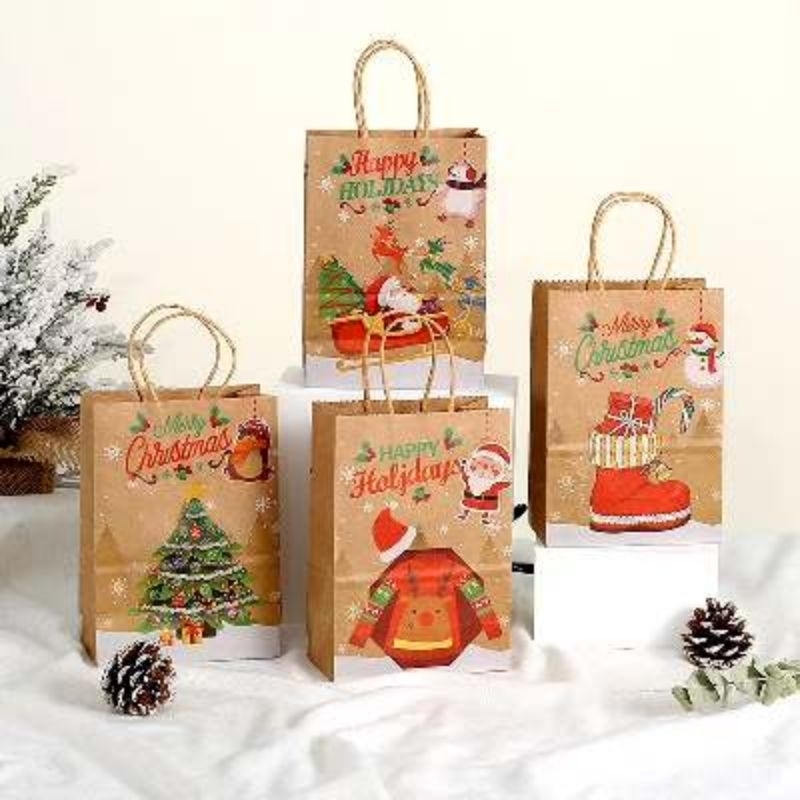 

Satuan-Paperbag Tas Kado hadiah Natal/ Tas goodiebag hamper souvenir Natal Christmas