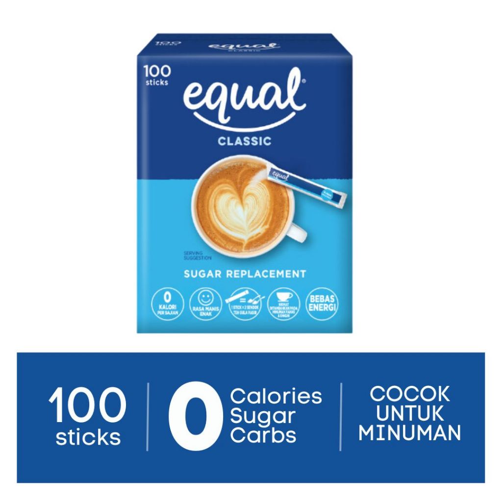 

Equal Classic Pemanis nol Kalori - 100 Sticks