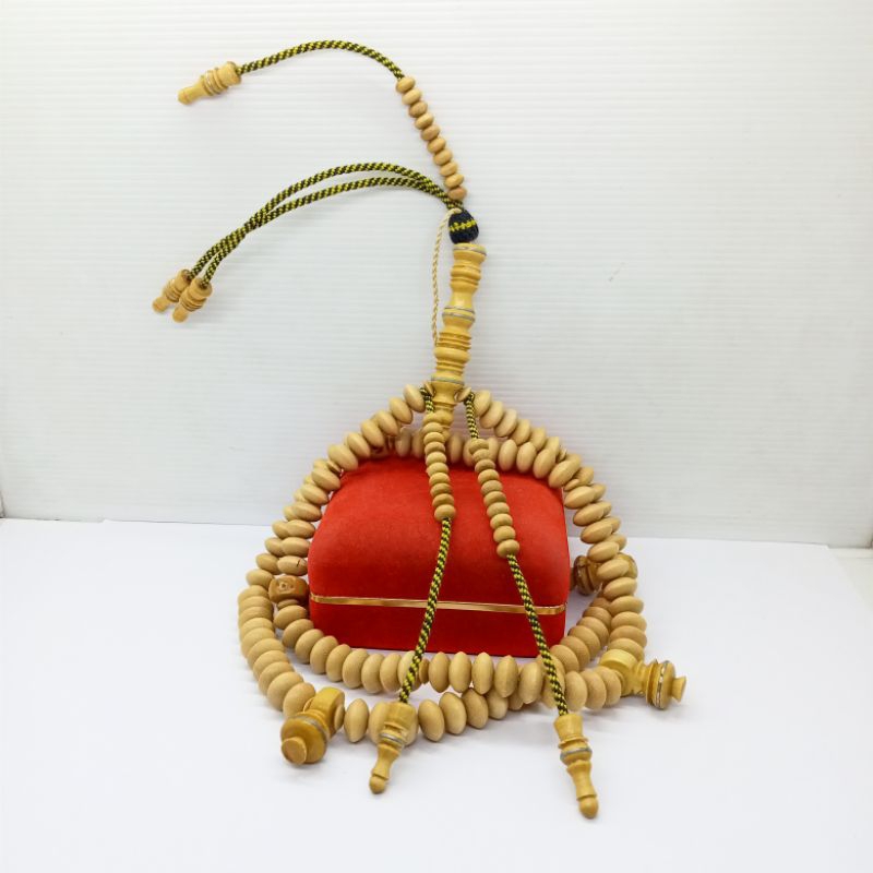 tasbih tijani kayu kemuning gading full benang rajut A85