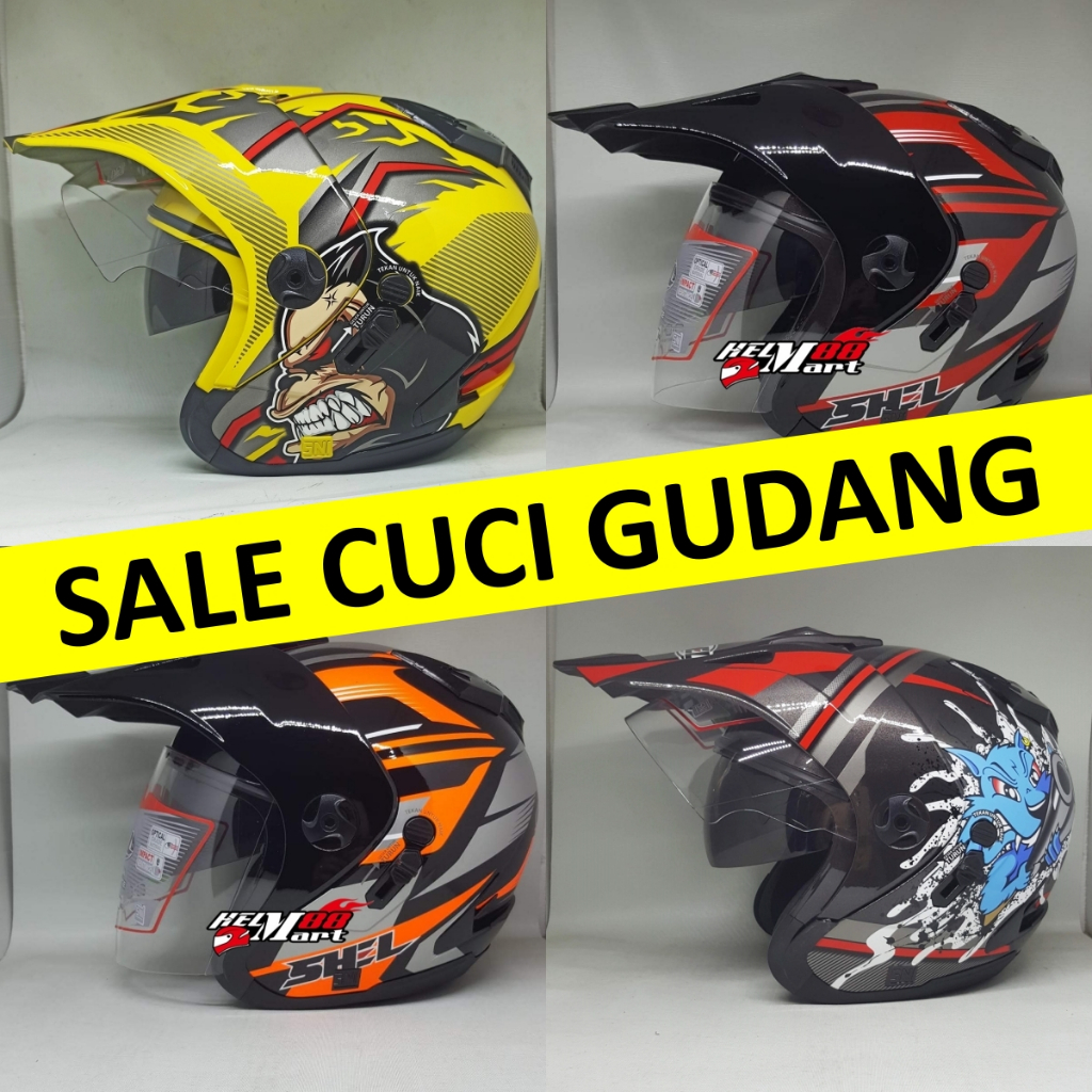 SALE CUCI GUDANG Helm SHEL ADV Double Visor